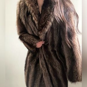 Genuine mink fur coat